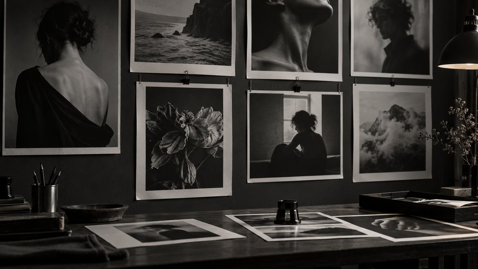 Selección de pruebas fotográficas en blanco y negro del portafolio de TETRAMORFO